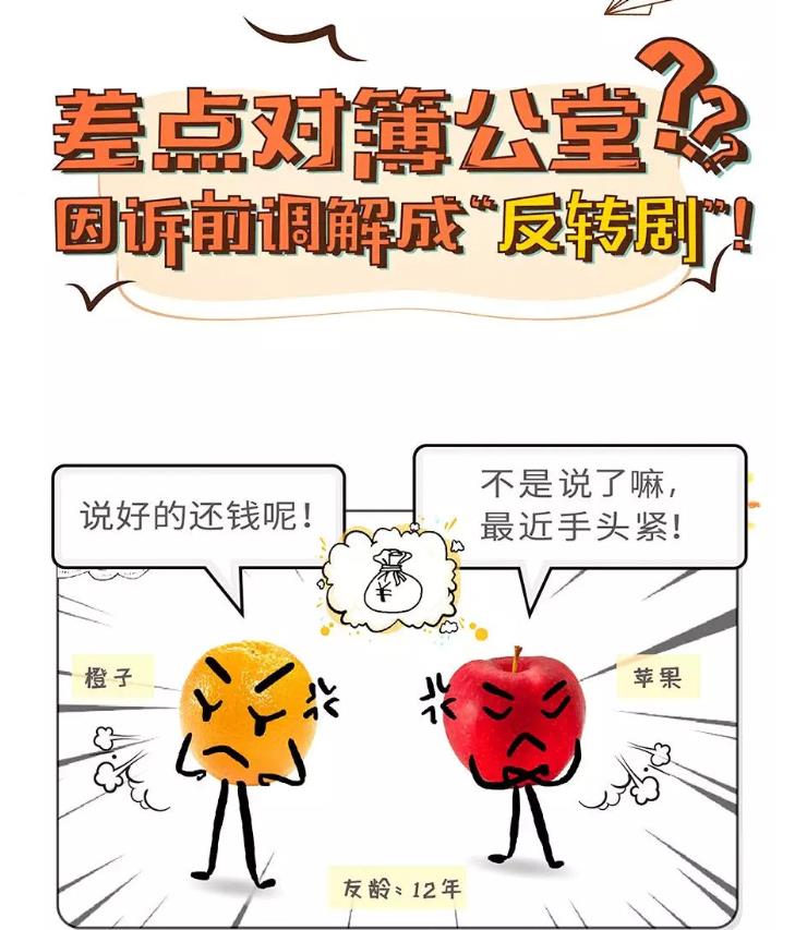 《橙子和苹果差点对簿公堂？因诉前调解成&ldquo;反转剧&rdquo;》