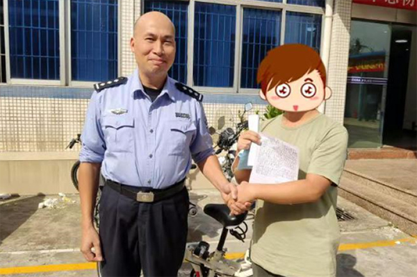 小案不小看，九江民警快速破案，事主手写感谢信致谢
