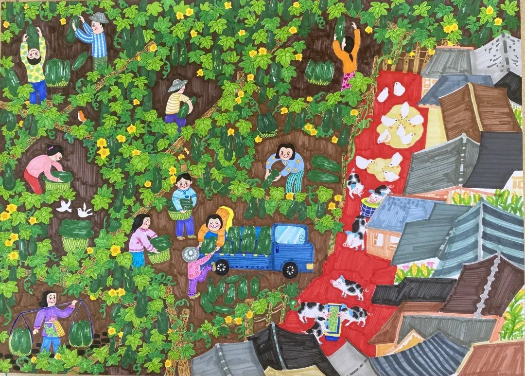 &ldquo;我眼里的丰收&rdquo;农耕文化主题绘画榜单及作品赏析！