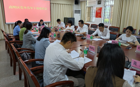 高明区召开党外青年干部座谈会
