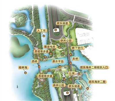 桂畔海水上立交开建