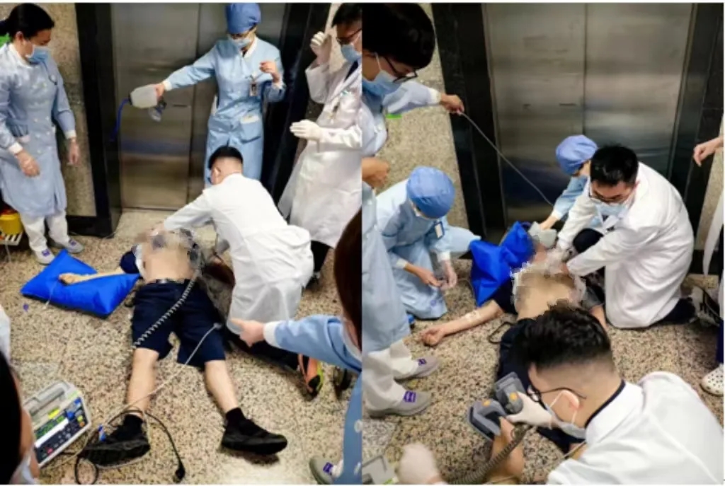 电梯里的生死时速：男子心脏骤停，佛山医护果断出手