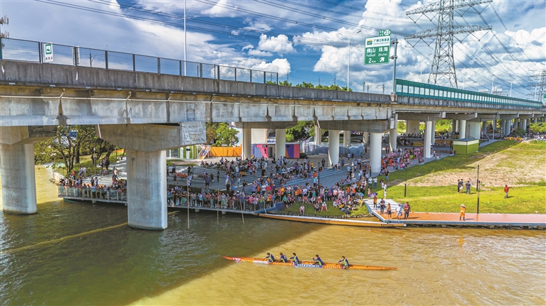 漫步、戏水、扒龙舟&hellip;&hellip;佛山广中江高速均安段桥下空间大变身