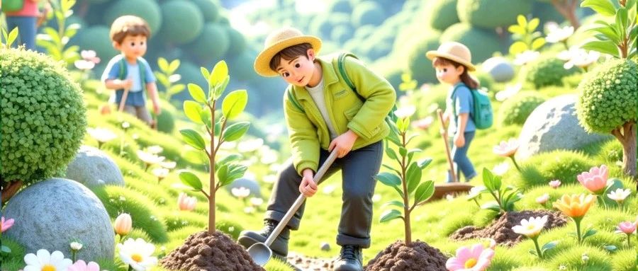 春日风光好，植绿正当时