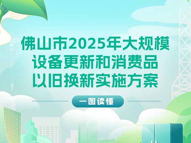 一图读懂|《佛山市2025年大规模设备更新和消费品以旧换新实施方案》