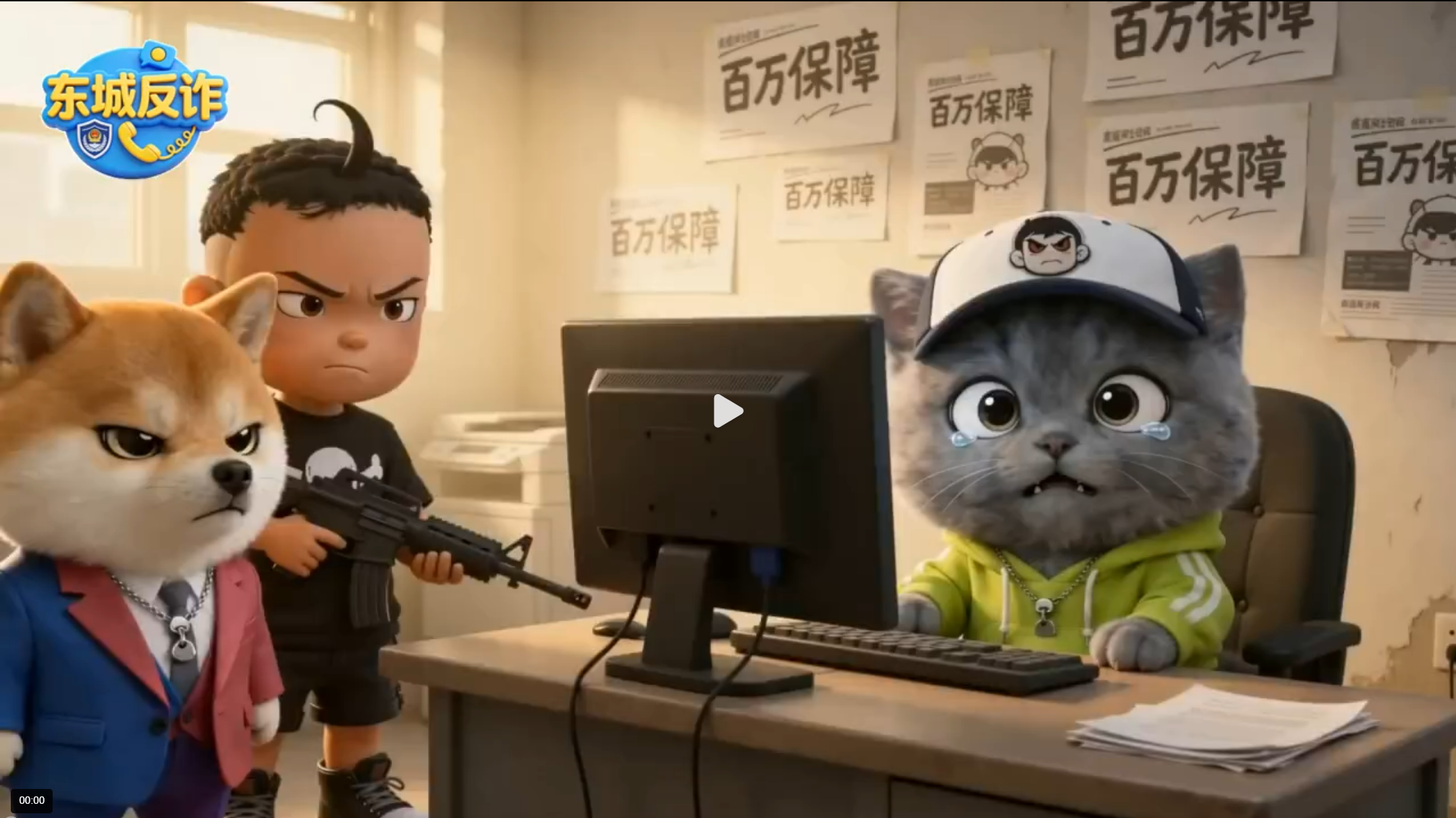 反诈短剧：两眼泪汪汪的涉诈小猫