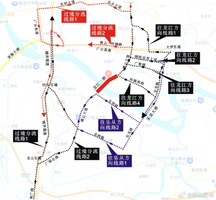 顺德龙江二桥实施全封闭施工
