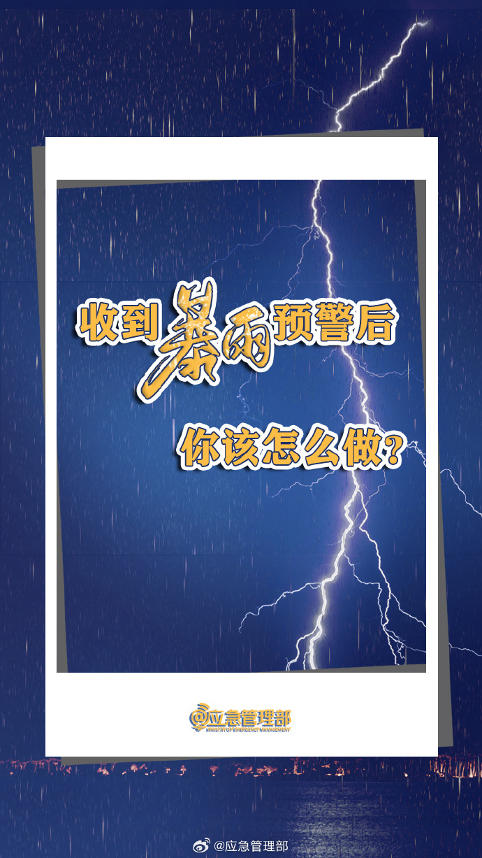 收到暴雨预警后，你该怎么做？