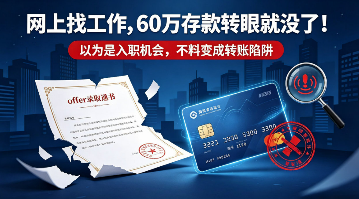 网上找工作，60万存款转眼就没了？