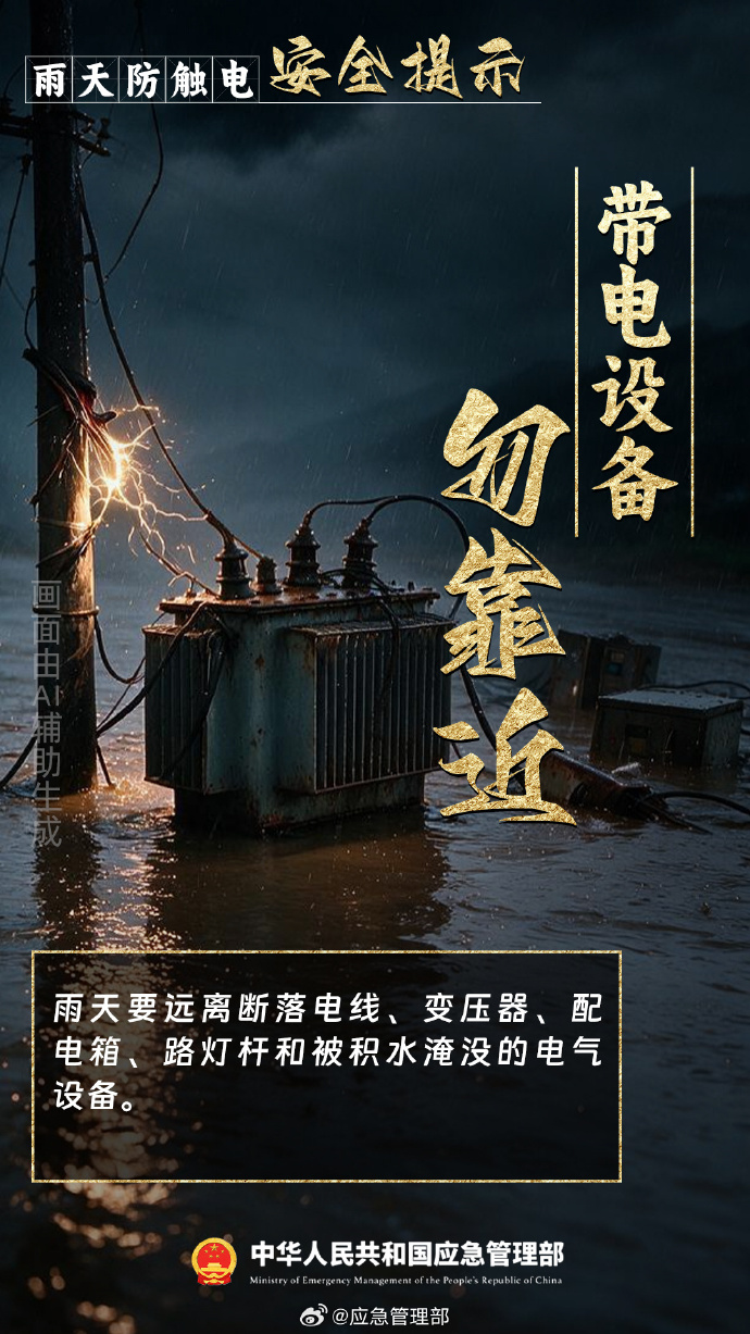 雨天遇到电线落地千万别跑