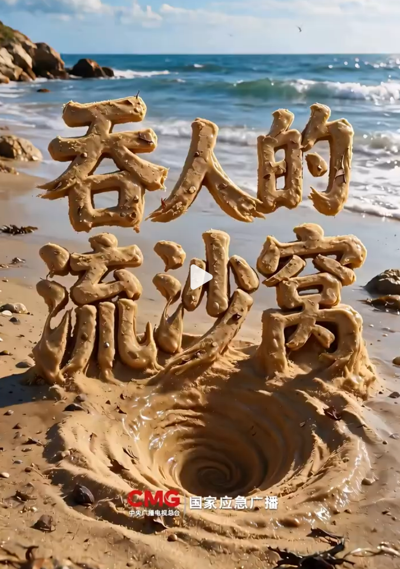 海边冒泡沙滩千万不要踩！
