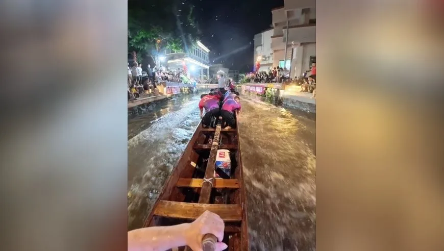 叠滘潭头C湾龙舟漂移 舵手视角全程高能